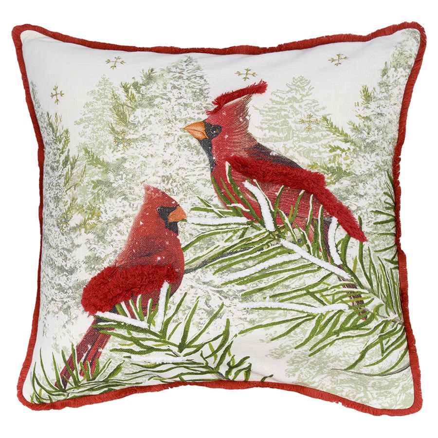 Подушка декоративная с рисунком Northern cardinal из коллекции New Year Essential